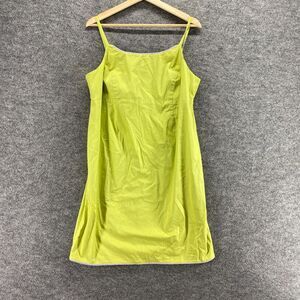 Mimi Dress Women L Large Yellow Shift Short Zipper Sleeveless Round Neck Casual